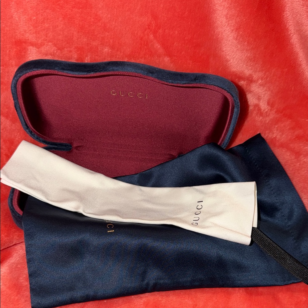Gucci Blue and Red Glasses Case only